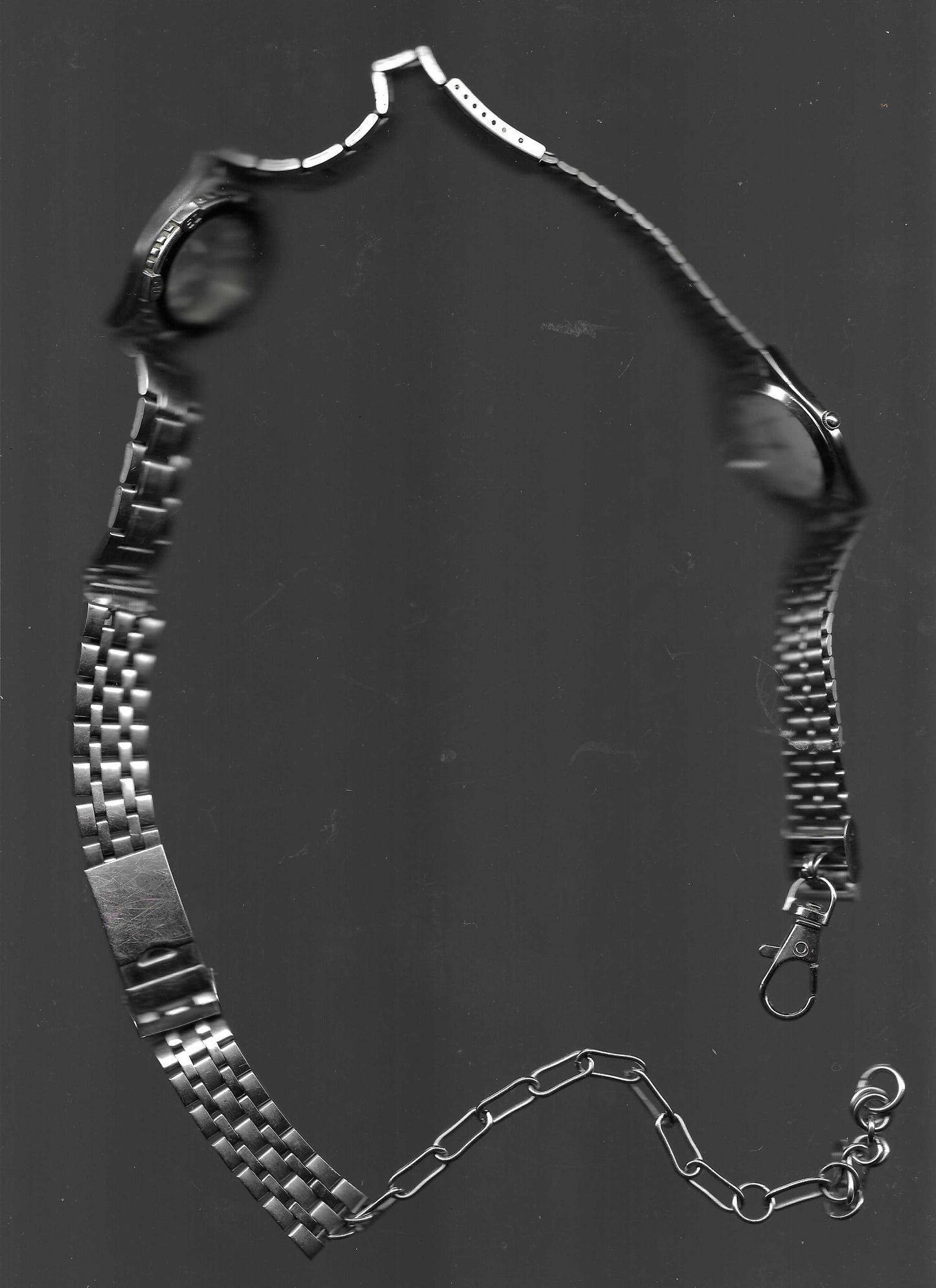 the silver watch belt
