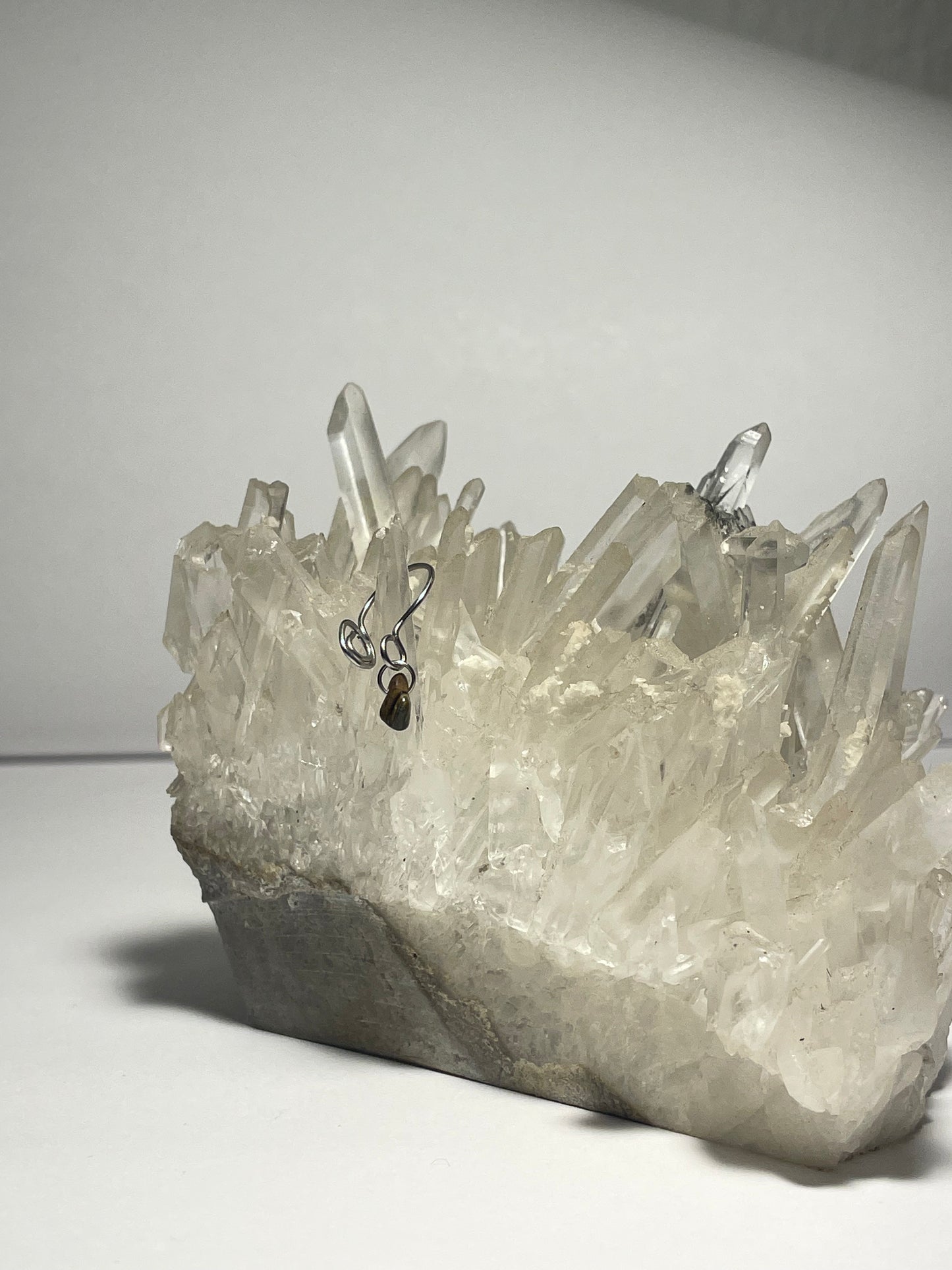 silver tiger eye lip cuff