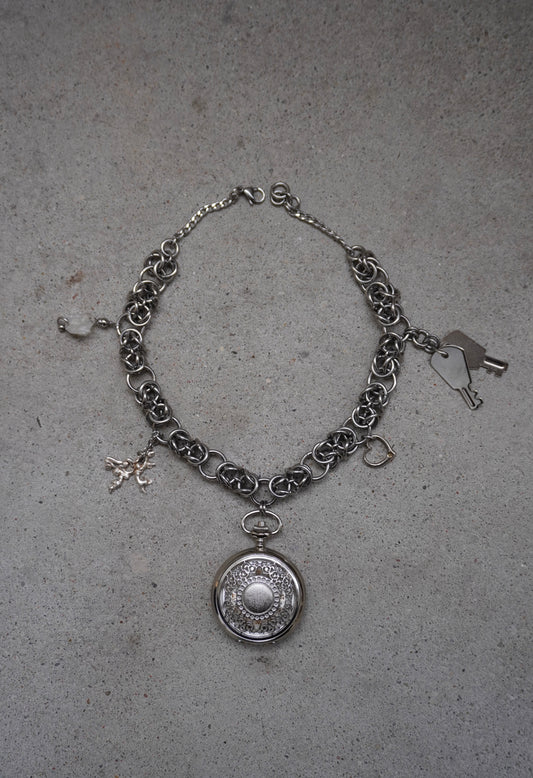 pocketwatch & charms necklace