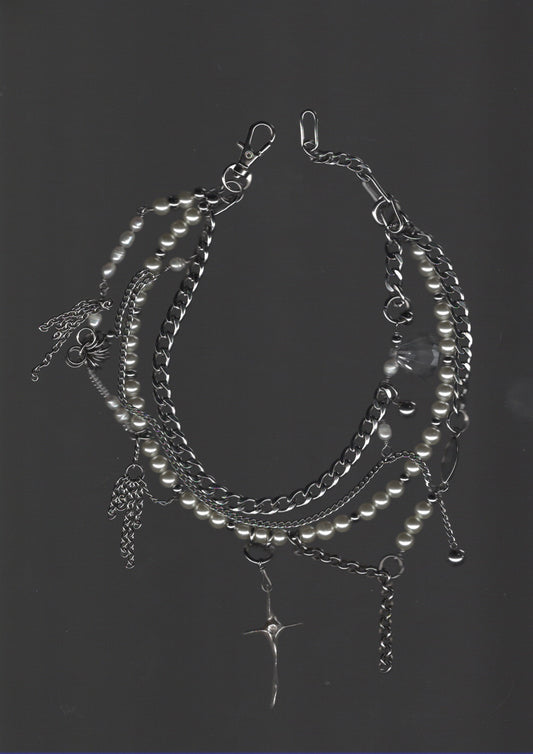 the imperfect spark & pearls necklace