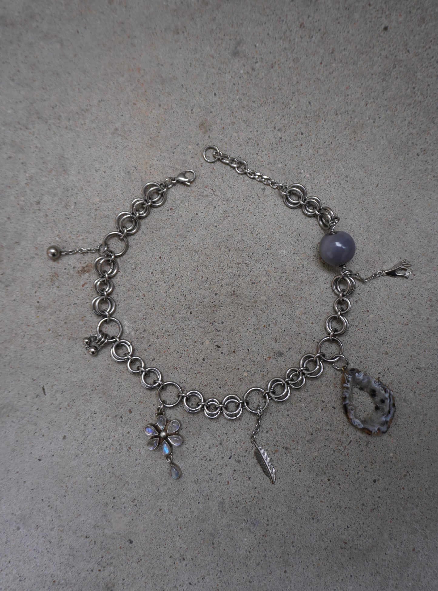 violet charms necklace