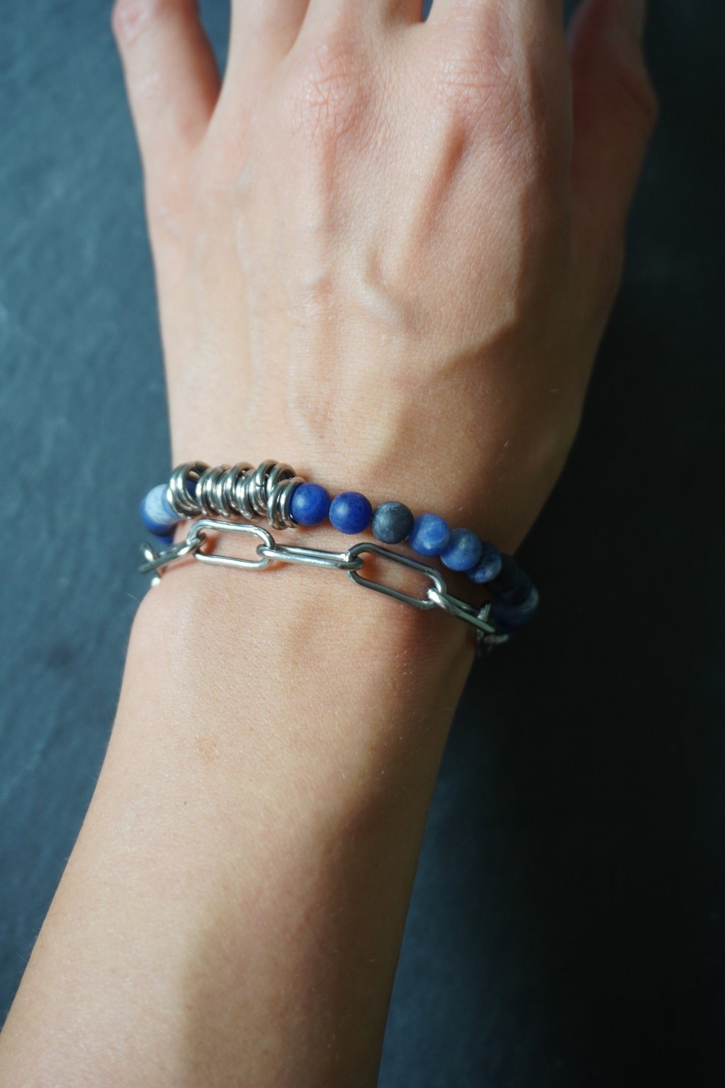 banded SODALITE bracelet