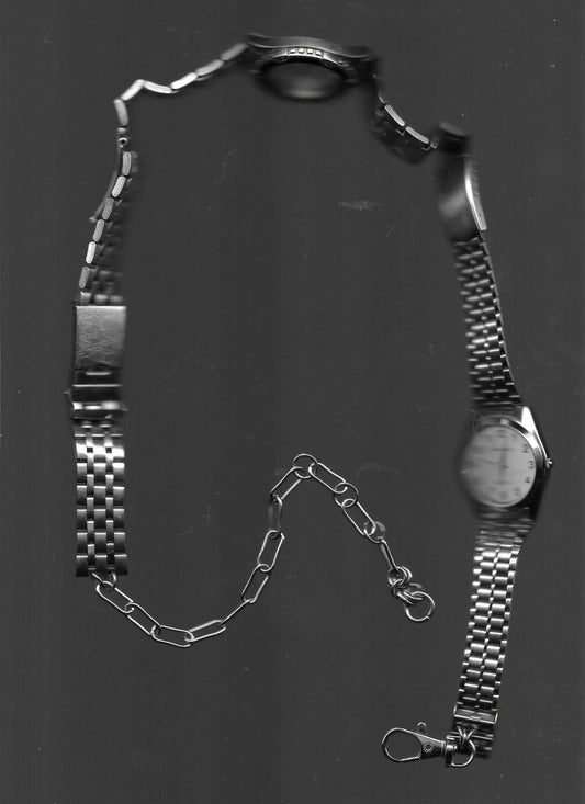 the silver watch belt