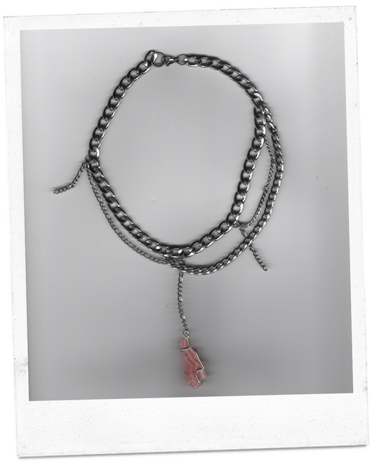 rhodochrosite asymmetrical necklace II