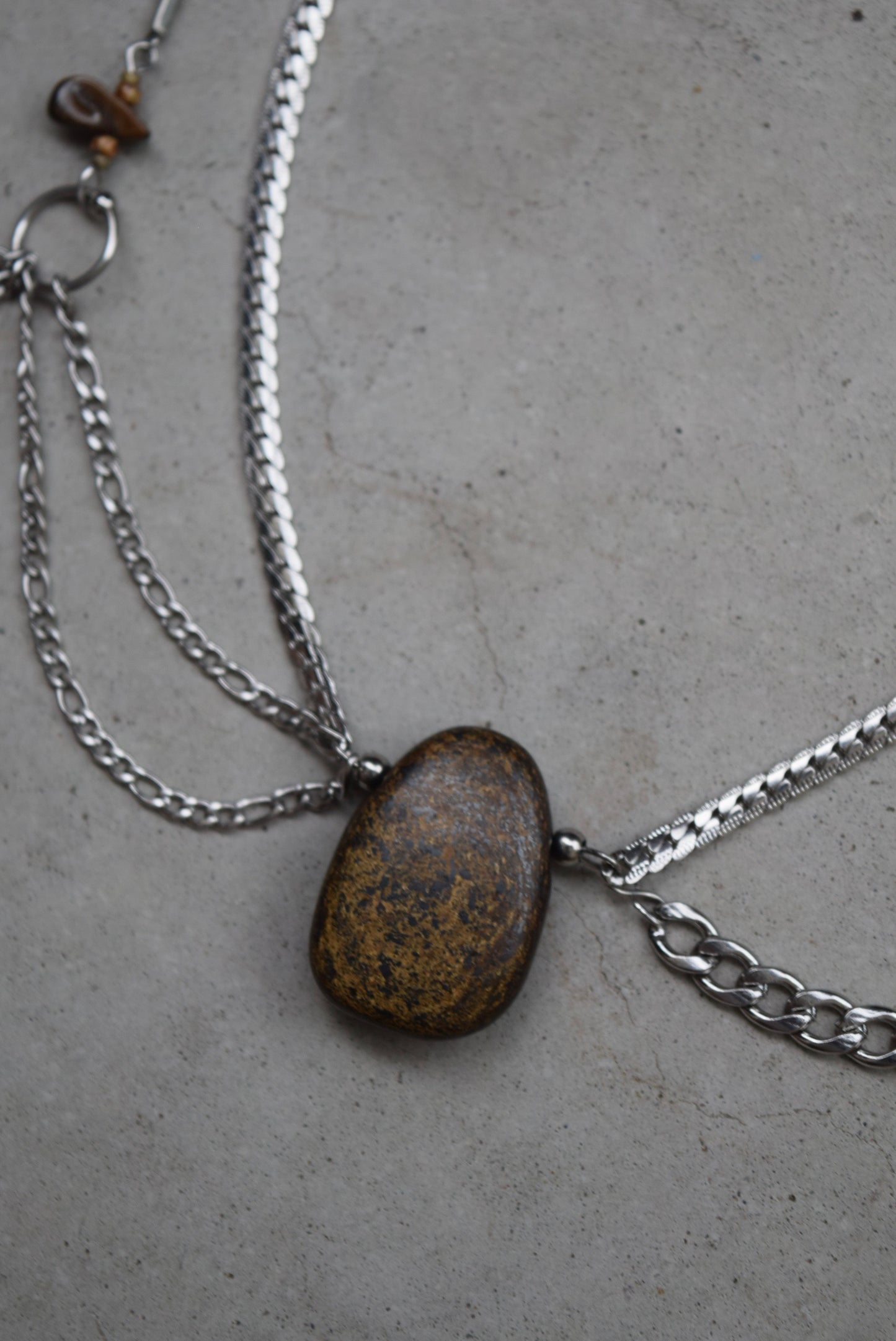 bronzite crystal necklace