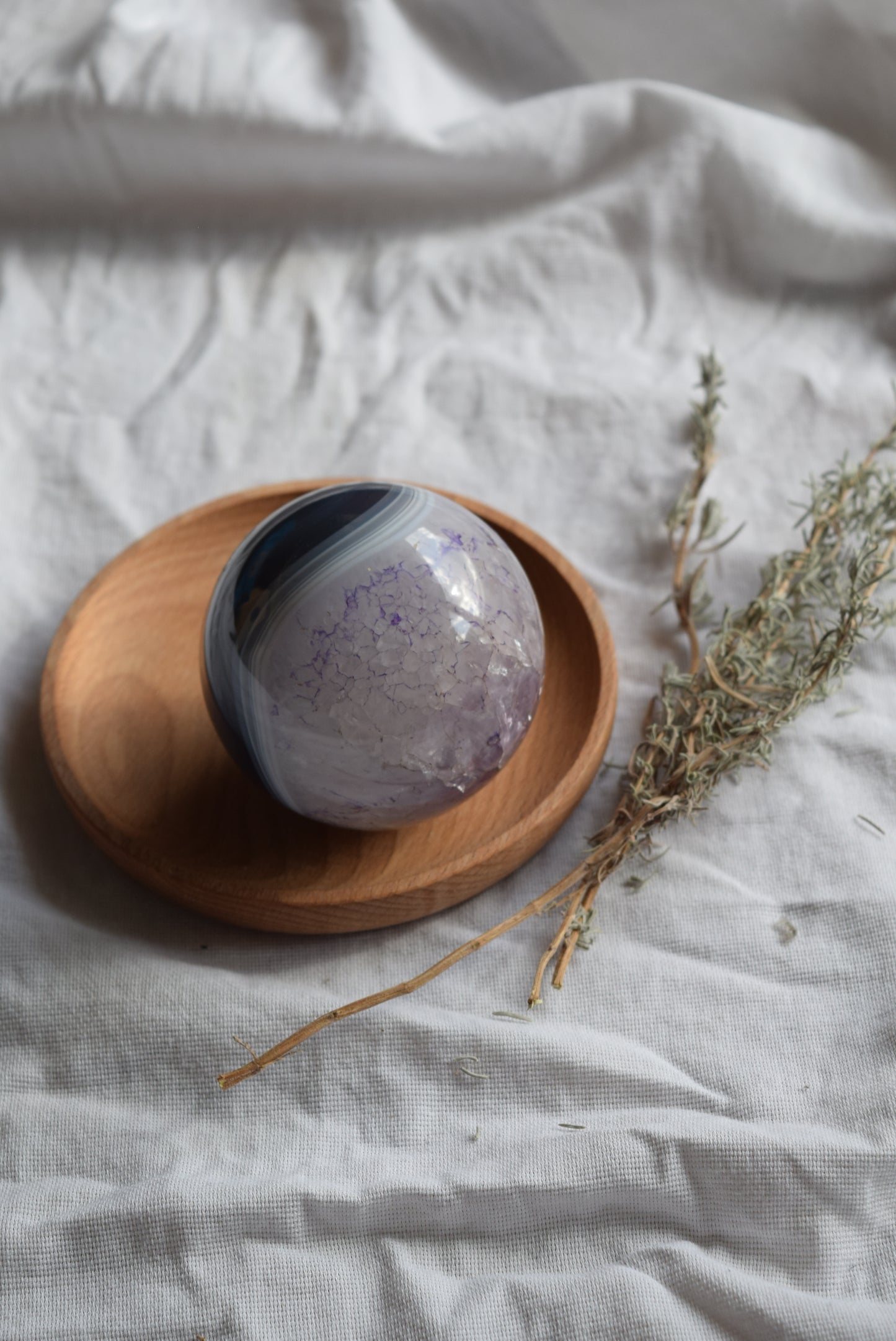 amethyst and agate crystal sphere