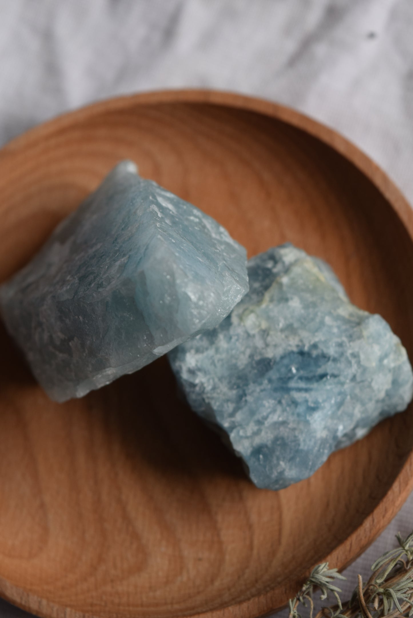 rough aquamarine crystal