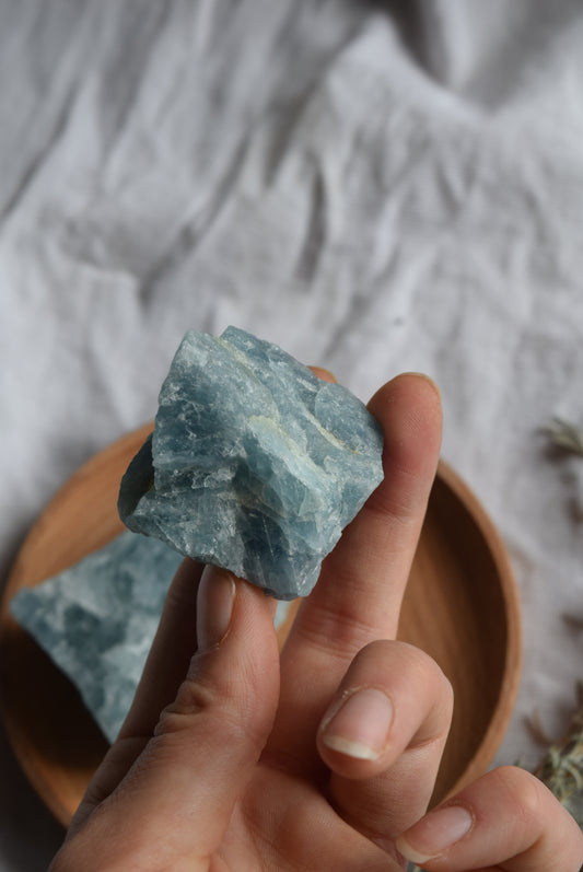 rough aquamarine crystal